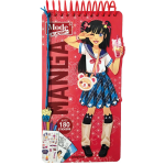 Carnet cr�atif mode academy manga (avec un bracelet) - avec 180 stickers (spirale)