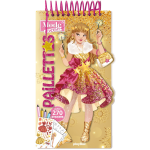 Carnet cratif mode academy paillettes avec un bracelet (broch)