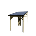 Carport wattoit mono pente �pic�a massif non trait� / 4 panneaux photovolta�ques 2 kwc / poteaux section ...