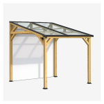 Carport wattoit mono pente �pic�a thermo - chauff� / 2 panneaux photovolta�ques 1 kwc / poteaux section ...