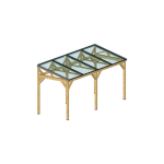 Carport wattoit mono pente �pic�a thermo - chauff� / 4 panneaux photovolta�ques 2 kwc / poteaux section ...