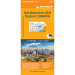 Carte r�gionale northeastern usa, eastern canada (carte)