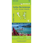 Carte zoom corfou - �les ioniennes / corfu - ionian islandss (carte)