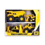 Cat - construction fleet pack de 2 vhicules 25 cm camion benne, chargeur frontal + 2 vhicules 18cm ...