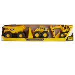 Cat - mini crew 18 cm pack de 3 camion benne, chargeur frontal, excavatrice