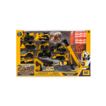 Cat - pack little machines mega set (41 pi�ces) : 8 vehicules 8cm, 1 excavatrice 13cm, 1 grue 19cm, des ...