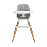 Chaise haute abelia b�b� confort mineral gray