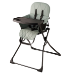 Chaise haute pliable handy pieds noir assise vert sauge