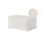Clarisse - pouf en tissu bouclette - blanc