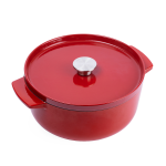 Cocotte en fonte d'acier kitchenaid 26cm rouge empire 5, 2l