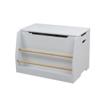 Coffre � jouets milky coloris blanc / naturel