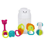 Coffret de 5 hochets & anneaux de dentition - avec bote de rangement - 3m +