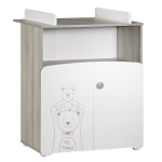 Commode 2 portes 1 niche avec dispositif � langer (amovible) inclus - teddy