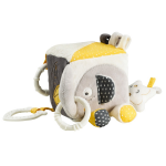 Cube d'activit�s b�b� en velours gris