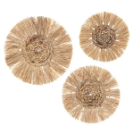 D�co murale x3 raphia atmosphera turel clair
