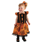 Deguisement b�b� sorciere orange 2 - 3 ans