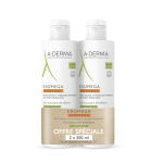 A - derma exomega control gel moussant emollient 2x500ml A - derma exomega control gel moussant emollient 2x500ml