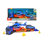 Dickie camion + rem. + helico + veh 40cm