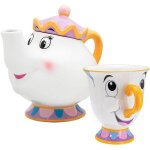 Disney la belle et la bte thire mme samovar + mug zip gift