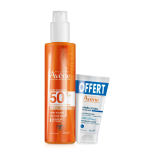 Eau thermale av�ne solaires spray adulte spf 50 + 200ml + lait r�parateur apr�s soleil 50ml offert