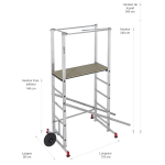 Echafaudage mobile de jardin hortus 140 / ht travail 3m50