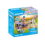 Enfants avec cal�che et poney