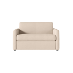 Fauteuil agathe convertible express couchage quotidien 100x190cm en tissu beige - matelas 13cm