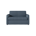 Fauteuil agathe convertible express couchage quotidien 100x190cm en tissu bleu fonc� - matelas 13cm