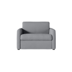 Fauteuil agathe convertible express couchage quotidien 70x190cm en tissu gris clair - matelas 13cm