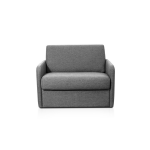 Fauteuil convertible express daphn� en tissu - matelas 70x190 cm - gris fonc�