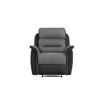 Fauteuil de relaxation 1 place en microfibre et simili l�on - gris et noir