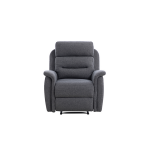 Fauteuil de relaxation 1 place en tissu gris l�on - gris fonc�