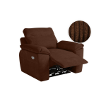 Fauteuil de relaxation �lectrique ross en velours c�tel� - marron