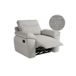 Fauteuil de relaxation manuel ross en tissu textur� 3d - gris clair