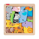 Fisher - price - puzzle animaux en bois - tri de formes avec 13�pi�ces