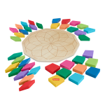 Fisher - price - puzzle mandala en bois - puzzle 40�pi�ces motif g�om�trique