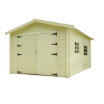 Garage traditionnel 28mm double porte en bois . 3580 x 5080mm