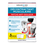 Granions dcontractant musculaire patchs anti - douleur x5 patchs