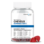 Granions pro keracys cheveux gummies�4 - en - 1 go�t fruits des bois - 60 gummies sans sucres