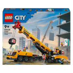 La grue de chantier mobile jaune La grue de chantier mobile jaune