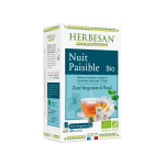 Herbesan infusion camomille nuit paisible bio rooibos, camomille, aub�pine, coquelicot - 20 sachets