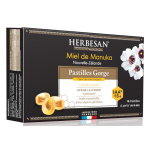 Herbesan pastilles gorge miel de manuka coeur fondant iaa15 + - bote de 16 pastilles