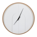 Horloge relief bois mdf fsc 'durban' blanche marron noire d40