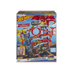 Hot wheels city - garage ultime - coffret avec 2 voitures incluses