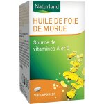 Huile de foie de morue, source de vitamine a et d 100 capsules
