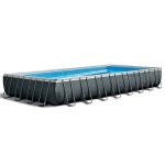 Intex 26374 piscine hors sol rectangle 54368 l anthracite, bleu