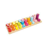 Kidway - montessori puzzle chiffres et couleurs en bois - jeux ducatifs - 2 ans et +