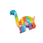 Kidway - montessori puzzle dinosaure en bois - jeux ducatifs - 3 ans et +