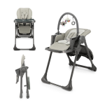 Kinderkraft chaise haute 2en1 tummie (gris)