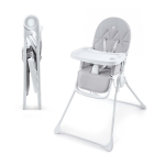 Kinderkraft chaise haute binci (gris clair)